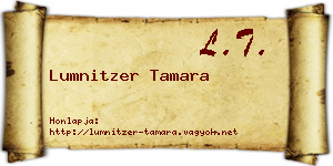 Lumnitzer Tamara névjegykártya